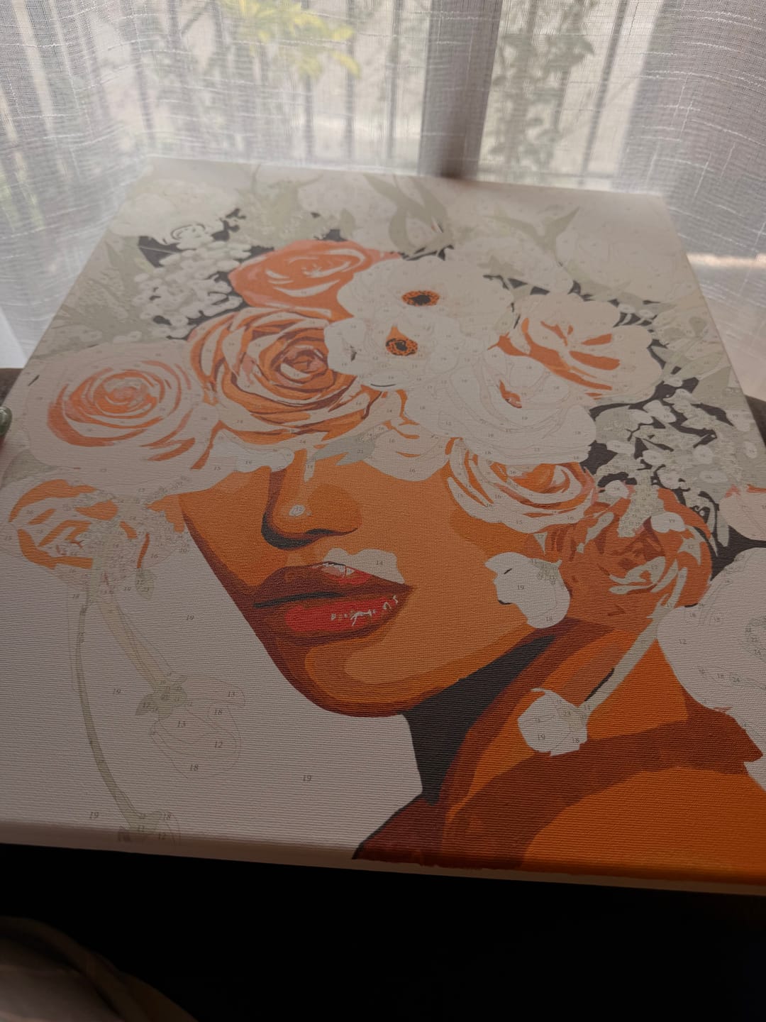 Customer photo review of Velo de rosas (Pintura por Números) 40x50 cm