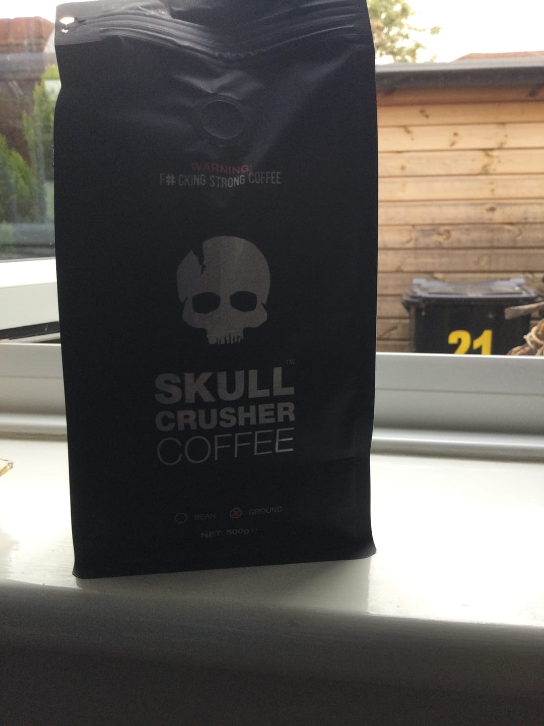 Customer photo review of Skull Crusher - High Caffeine Coffee