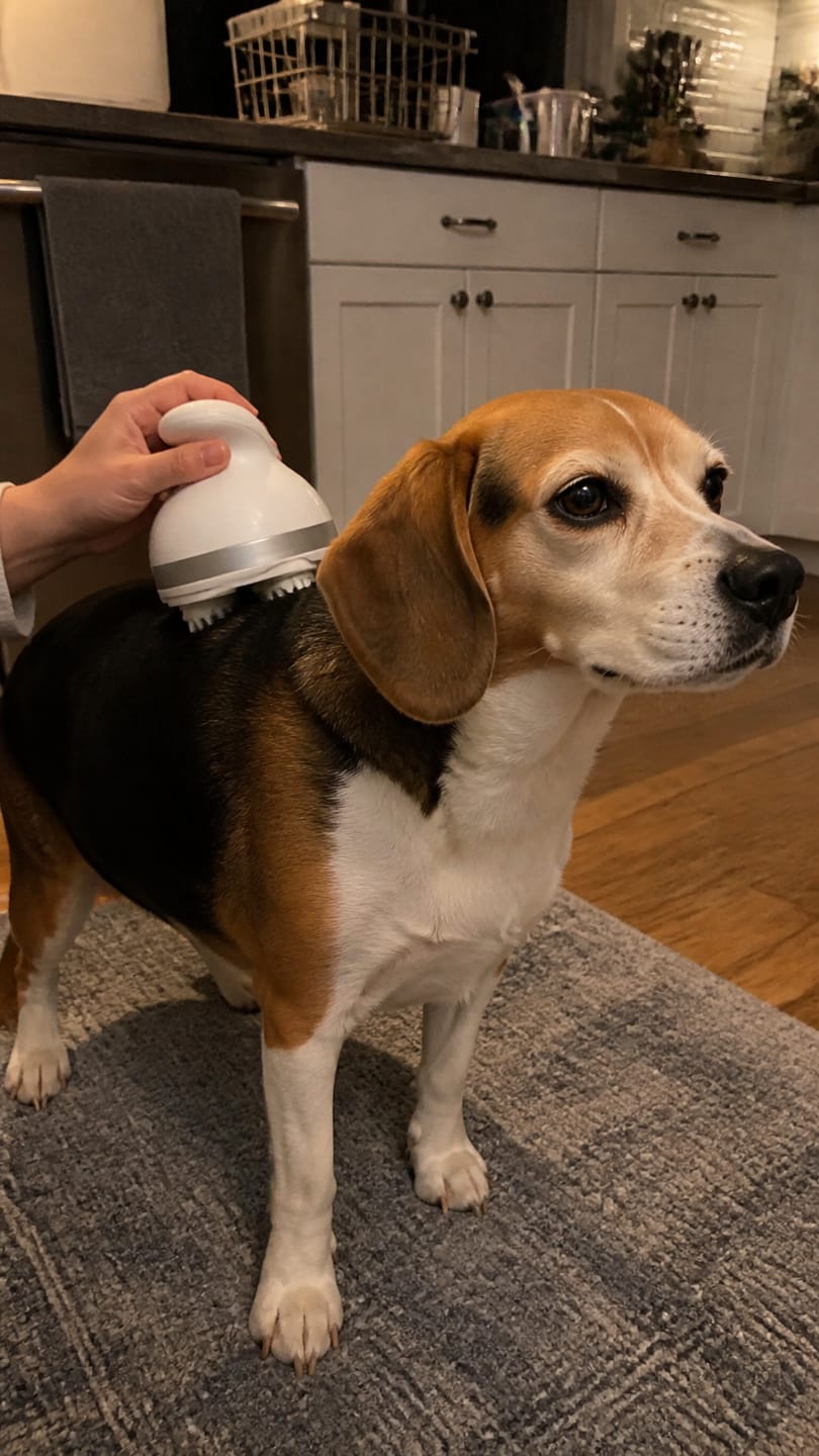 Customer photo review of Viva PetZen Ergonomic Pet Massager