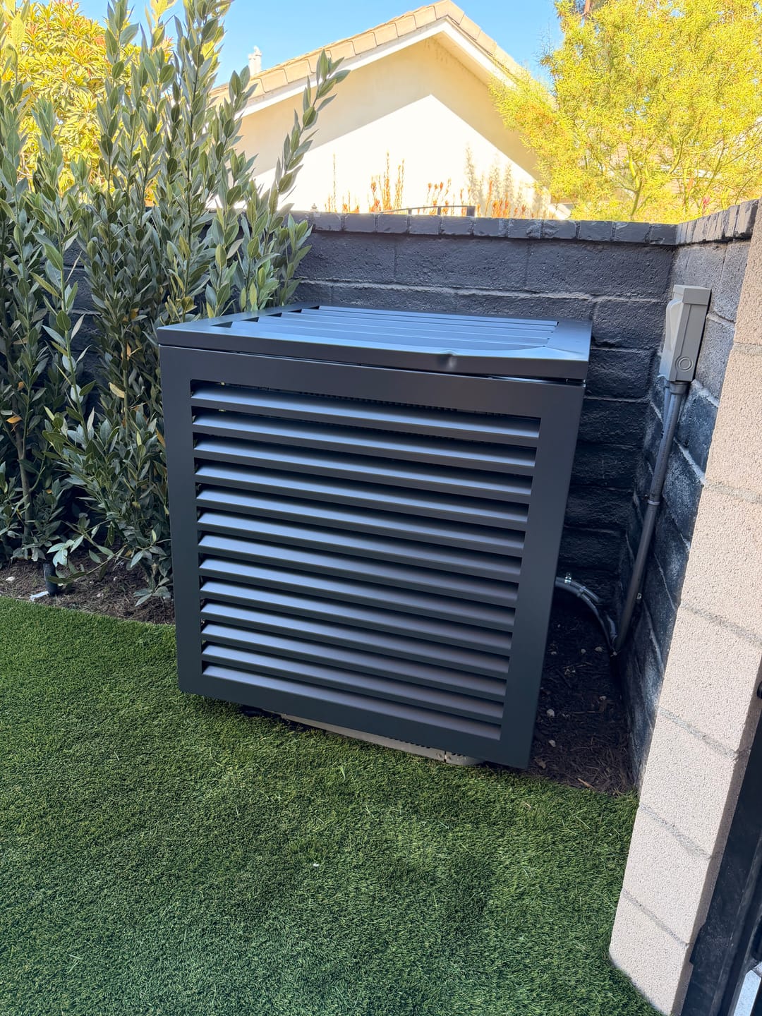Customer photo review of Central AC Cover - Black