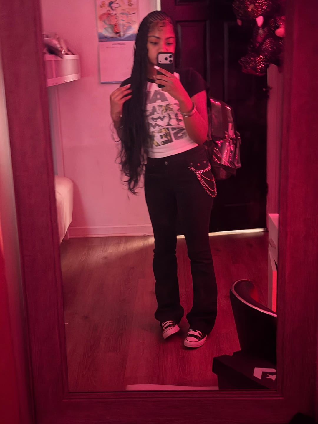 Customer photo review of Studded Camo Pin-up Baby Tee-632