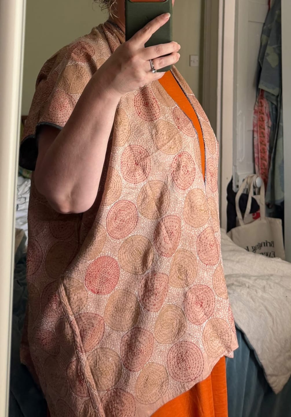Customer photo review of Vintage Silk Trudi Poncho No.104 Jodhpur Edit