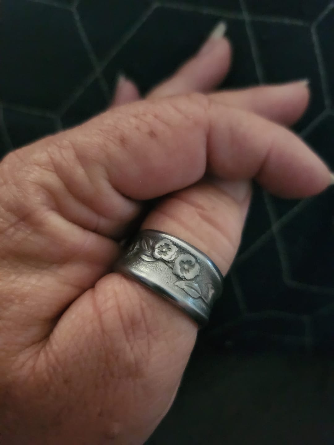 Customer photo review of Mamaw’s Mystery Spoon Ring