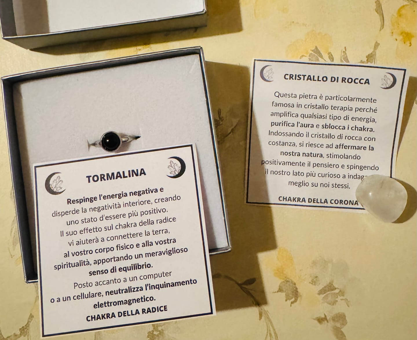 Customer photo review of Anello regolabile in acciaio 8 mm TORMALINA NERA