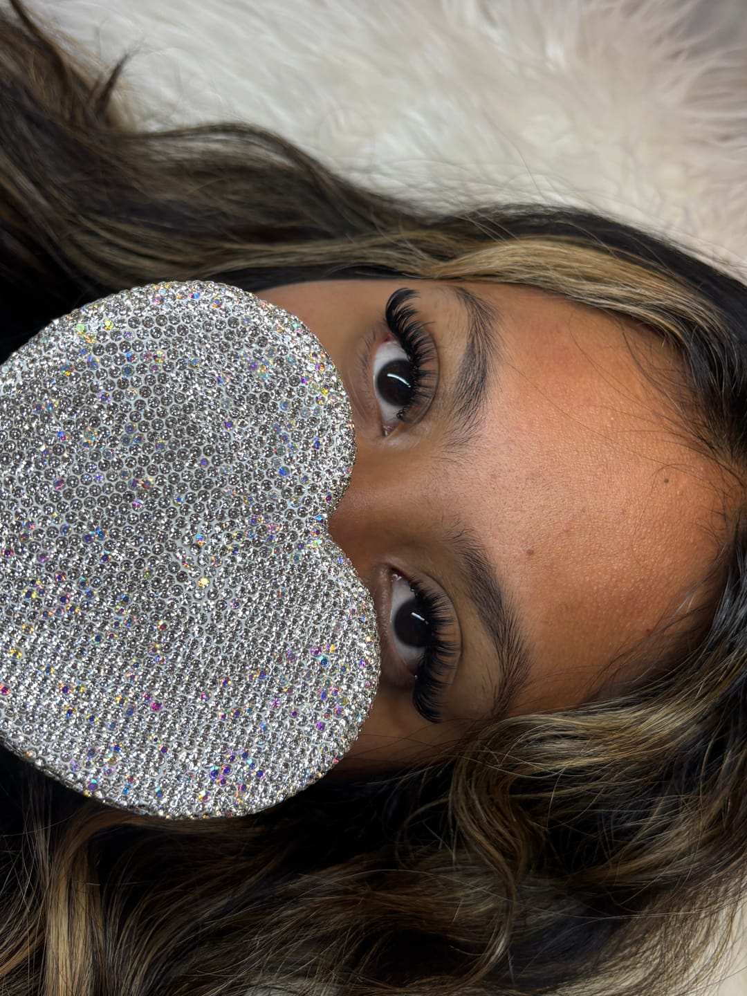 Customer photo review of Glossy Black Lashes