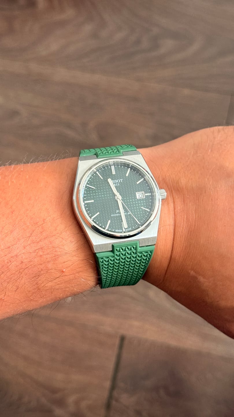 Customer photo review of Trinova CTS PRX Tissot FKM Rubber Strap