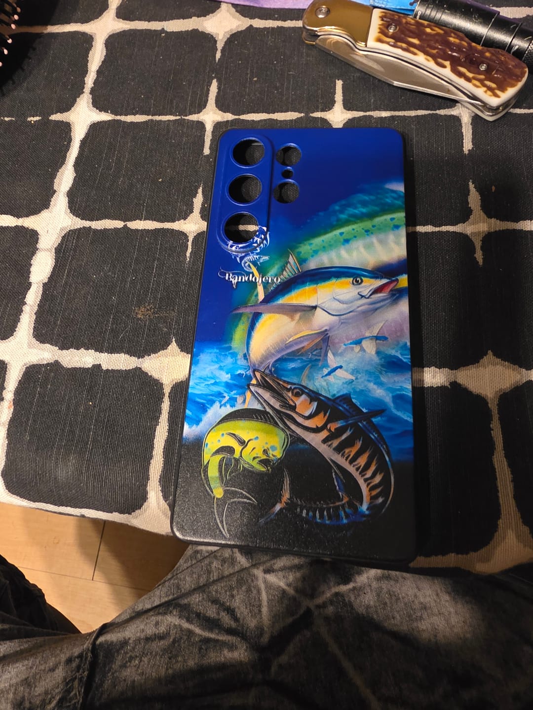 Customer photo review of Maxcorners Marlin & Mahi Mahi Fishing Big Game Ocean Action Design Personalized Name Phone Case