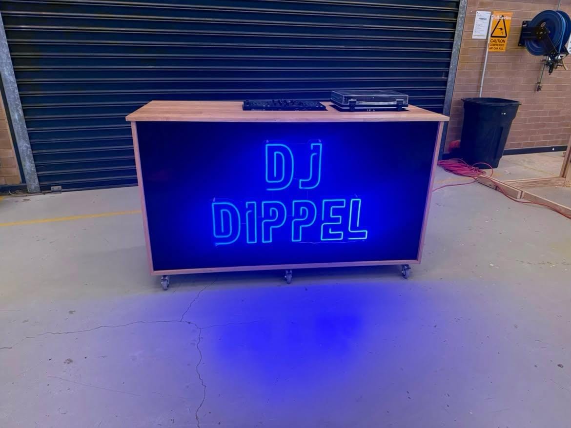 Customer photo review of Custom neon sign DJ DIPPEL