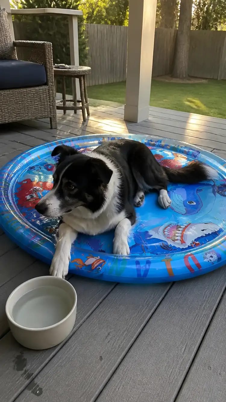 Customer photo review of Upgraded Nail-Resistant Cooling Water Bed