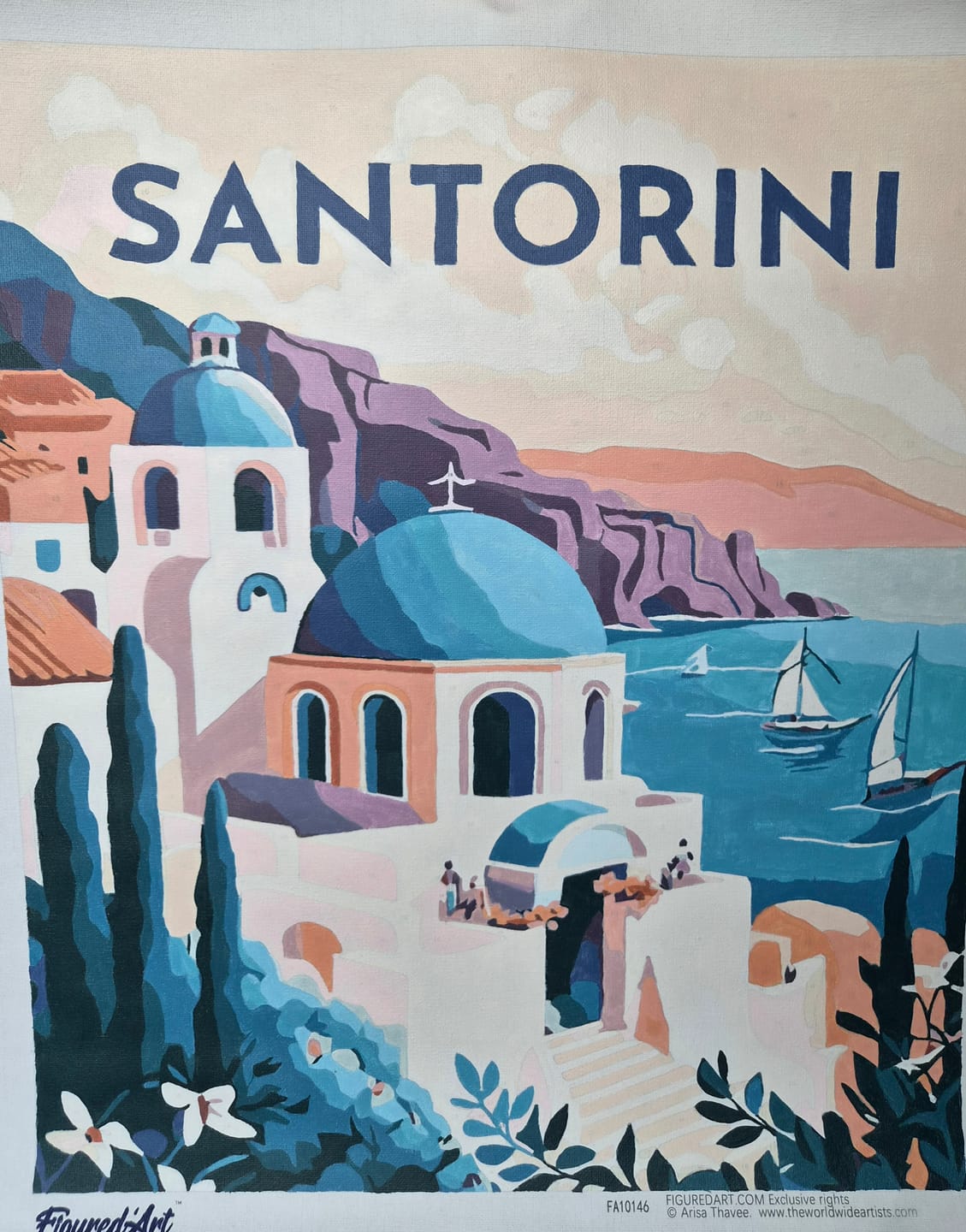 Customer photo review of Affiche Vintage Santorin