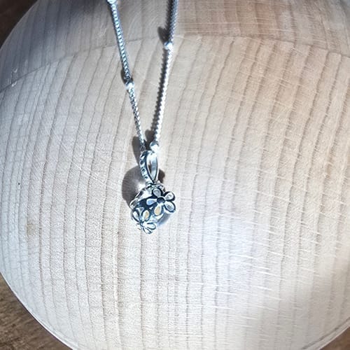 Customer photo review of Moonstone Necklace - Round Cut Pendant