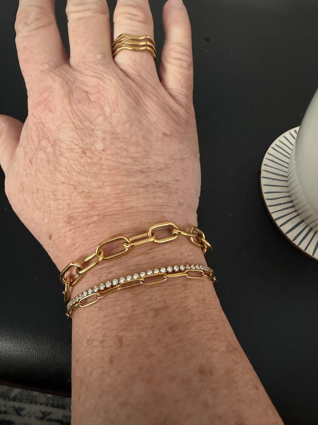 Customer photo review of Tulum Chunky Paperclip Bracelet (Bundle)