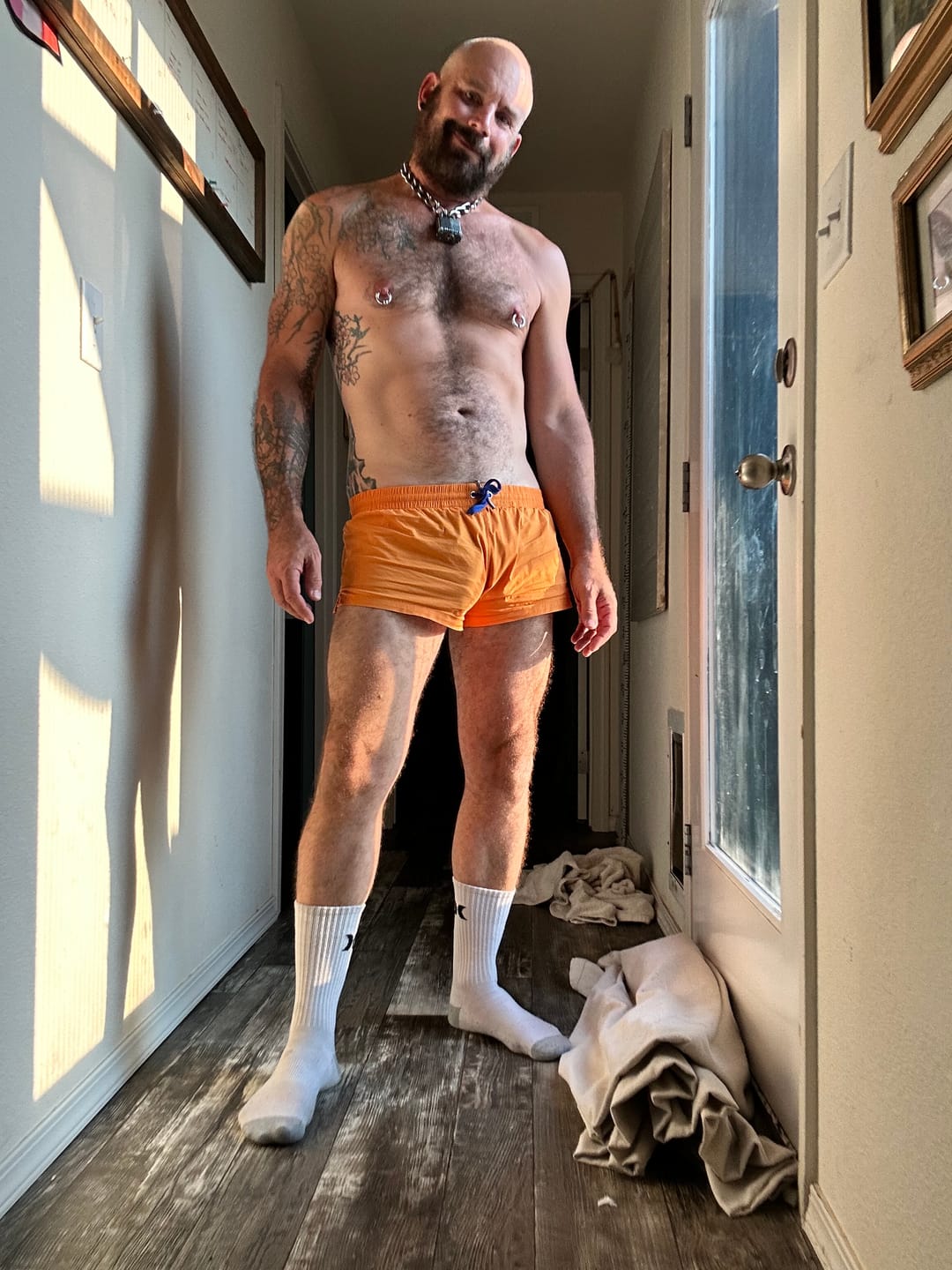 Customer photo review of Men's Quick-Dry Beach Shorts with Drawstring