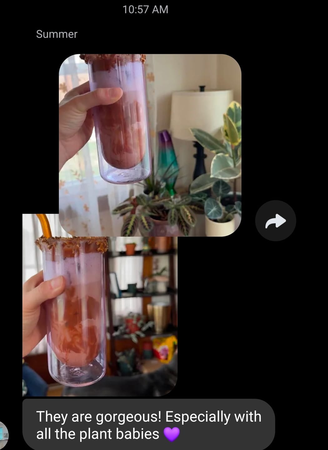 Customer photo review of FLUR Iced Coffee Glasses