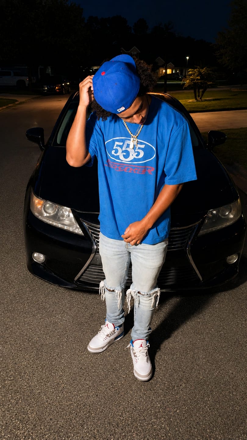 Customer photo review of Sp5der R5cing Tee Blue