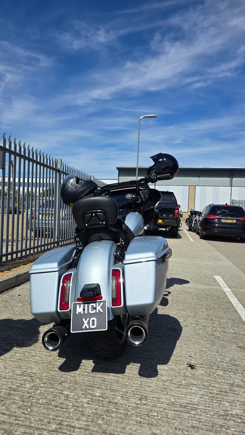 Customer photo review of Classic Metal Pressed 7.5 × 6 Motorbike Number Plate