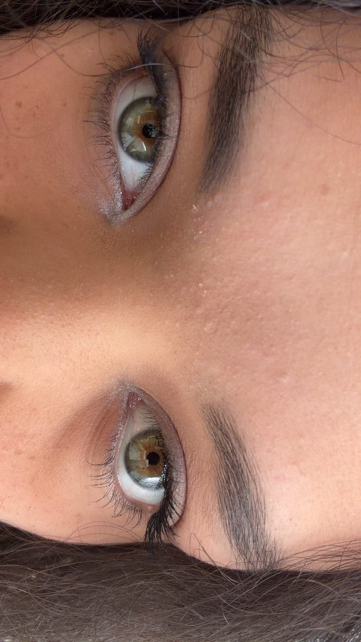 Customer photo review of Personalized Eye Photo Necklace