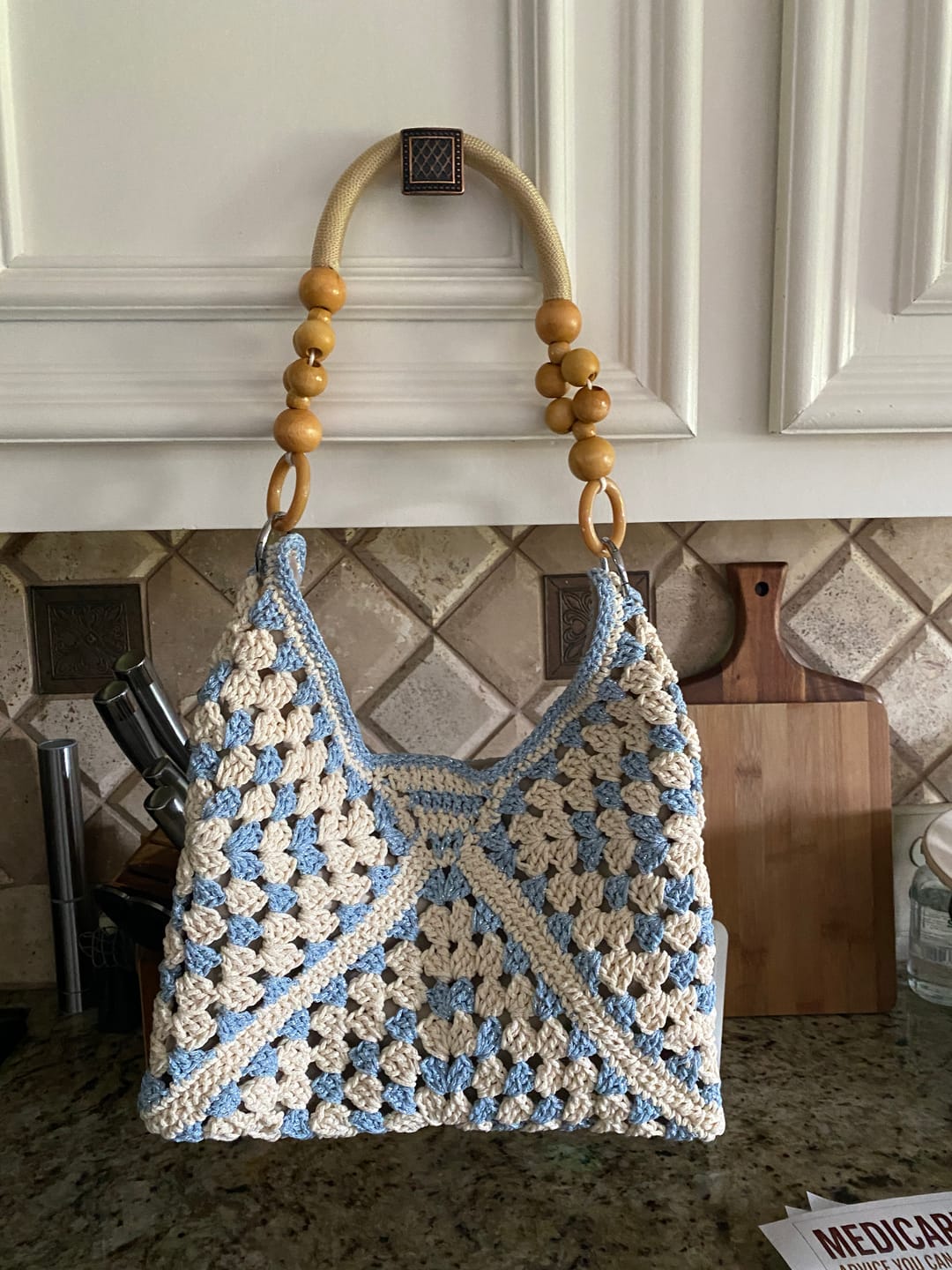 Customer photo review of Sunny Holiday shoulder bag crochet kit