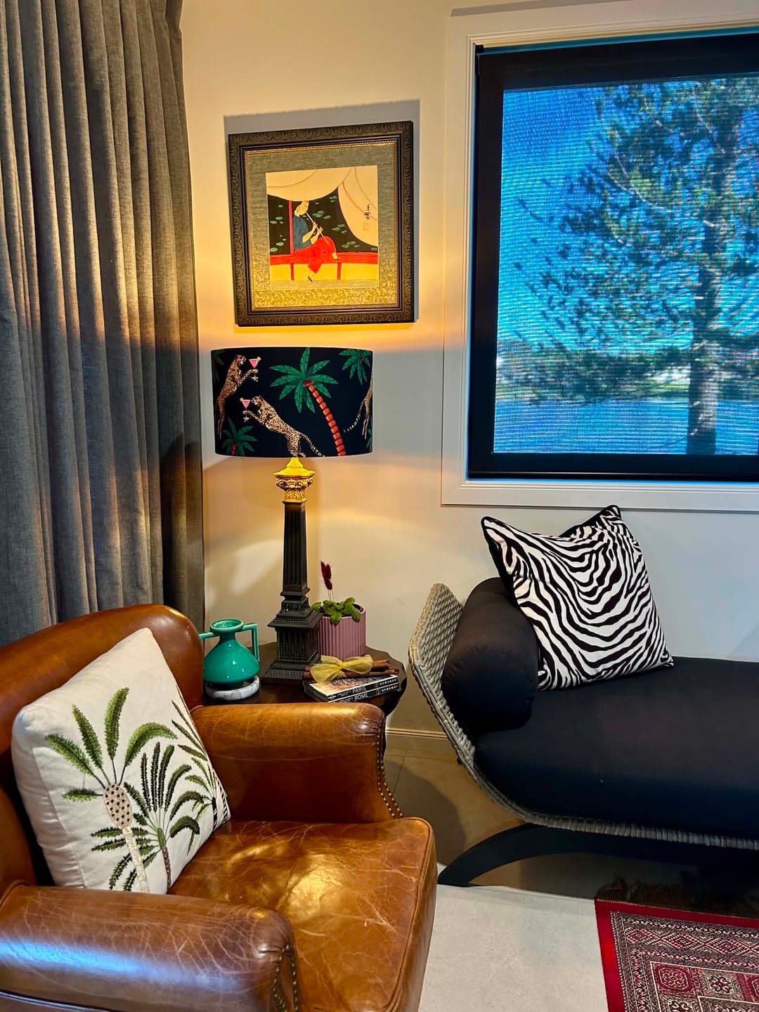 Customer photo review of Queen K Cocktail Cheetah Drum Lampshade Black