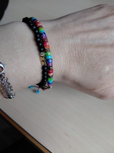 Customer photo review of Obsidian Bracelet
