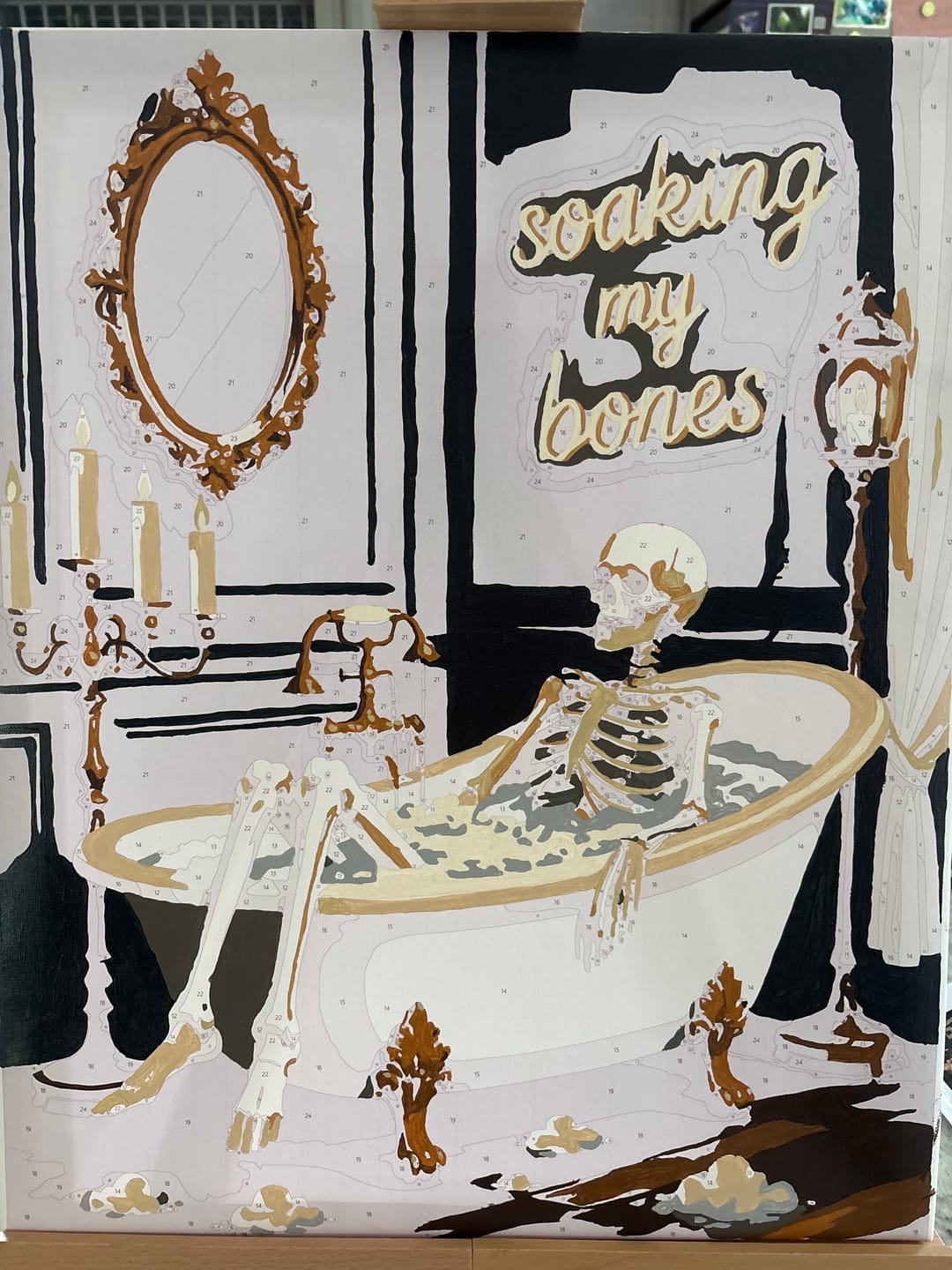 Customer photo review of Soaking My Bones | Paint by Number
