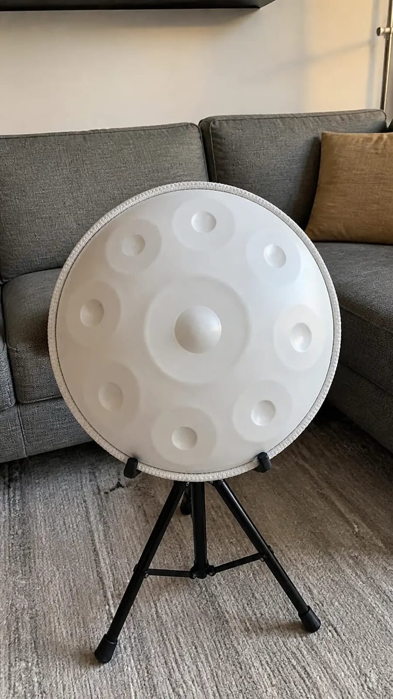 Customer photo review of Handpan Classic Kurd oder Amara D-Moll 9–12 Noten – Weiß