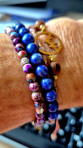 Customer photo review of Tibetan Energy Bracelet - Purple Jasper