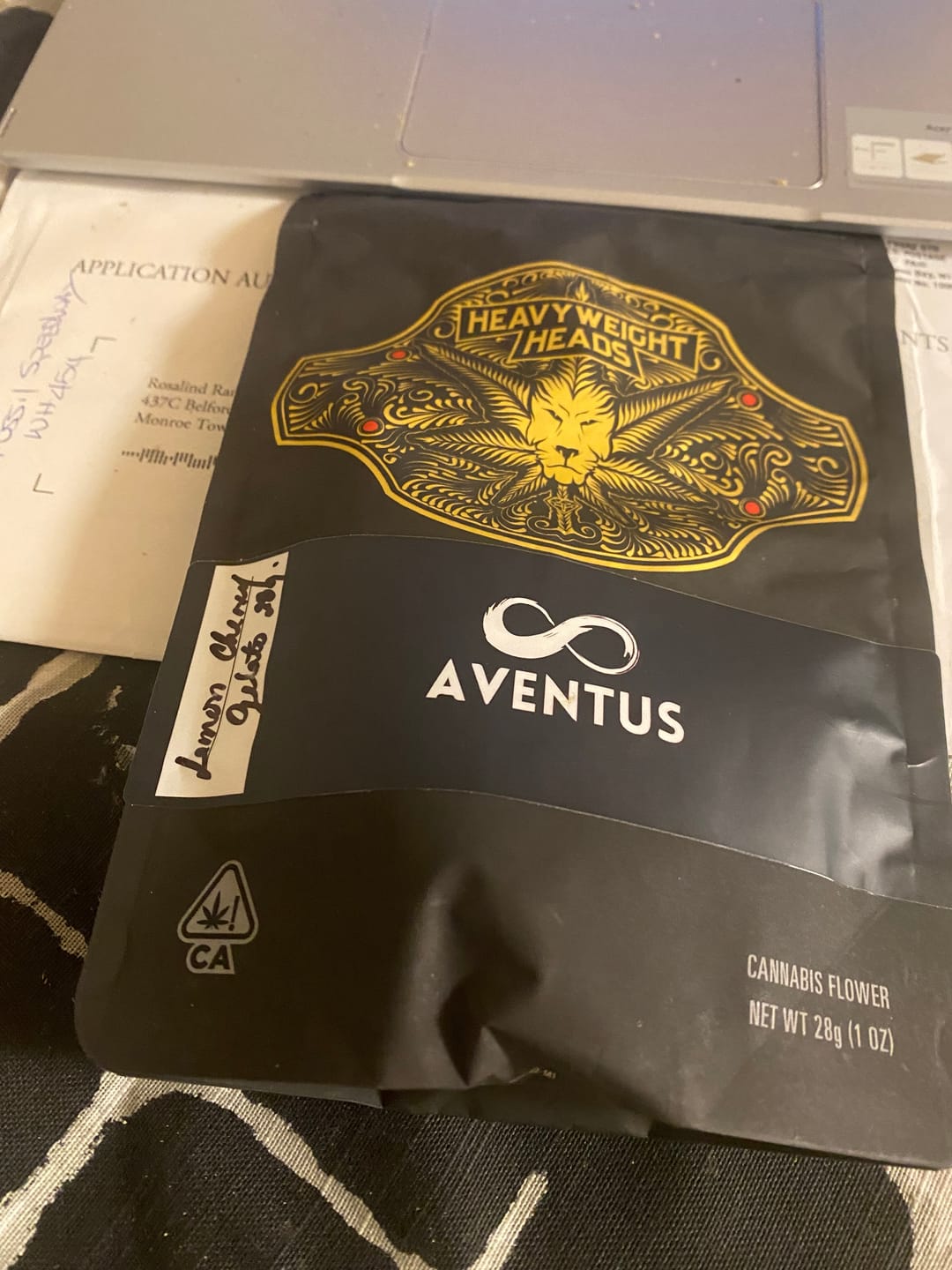 Customer photo review of AVENTUS8 THC-A FLOWER LEMON CHERRY GELATO 28G -  1 ounce - Hybrid