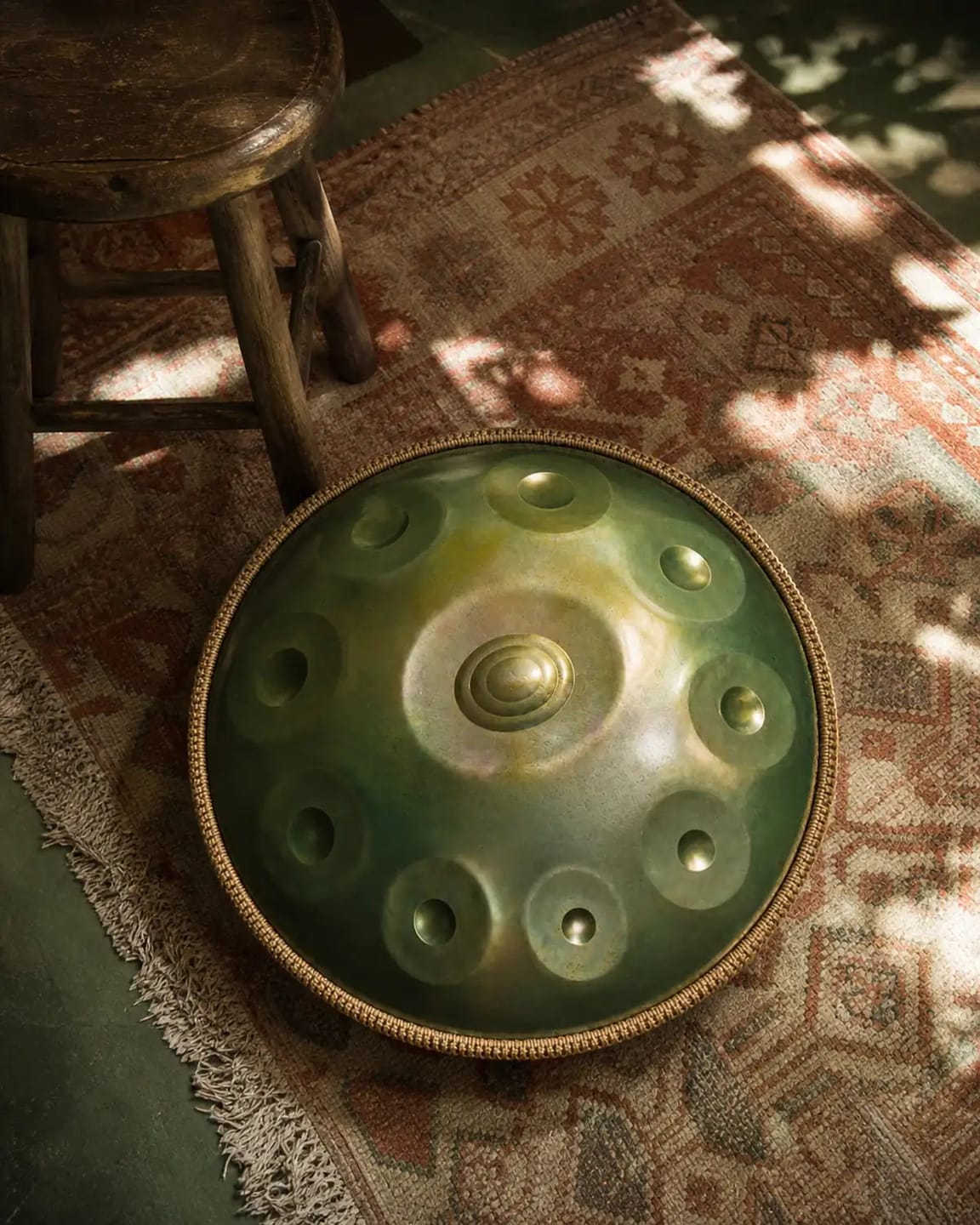 Customer photo review of Handpan Emerald D-Moll 10 Noten – Grün