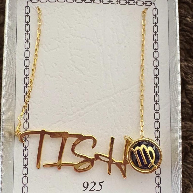 Customer photo review of Zodiac Birthstone Necklace