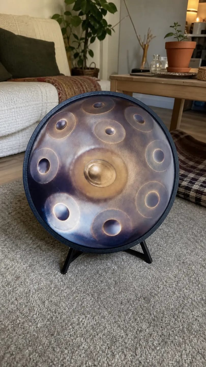 Customer photo review of Handpan Galaxy Kurd D-Moll 10 Noten – Violett-Verlauf