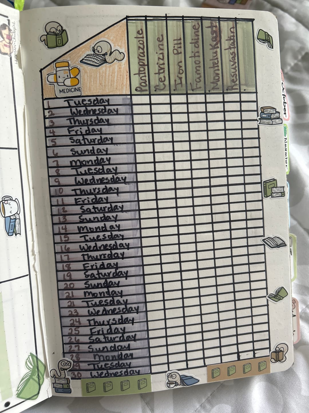 Customer photo review of Little Bookworm Planner Stickers