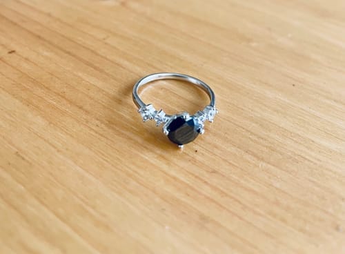 Customer photo review of Obsidian Ring - Pearl Cut