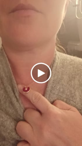 Customer photo review of Carnelian Necklace - Circle Pendant
