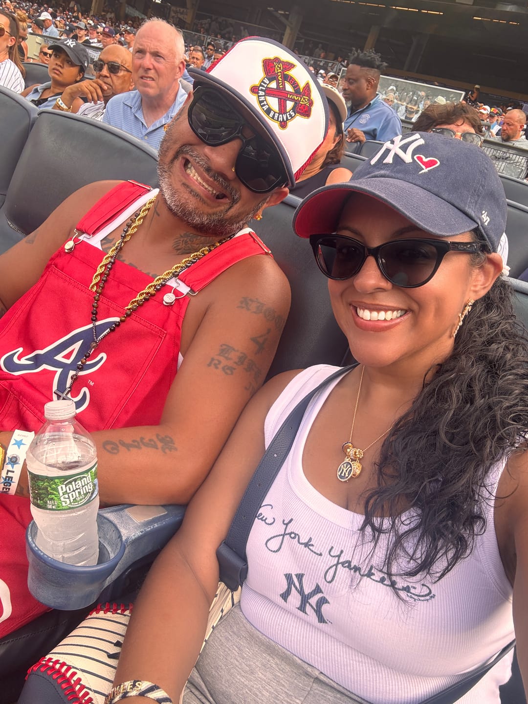 Customer photo review of New York Yankees Logo Script Crop Tank