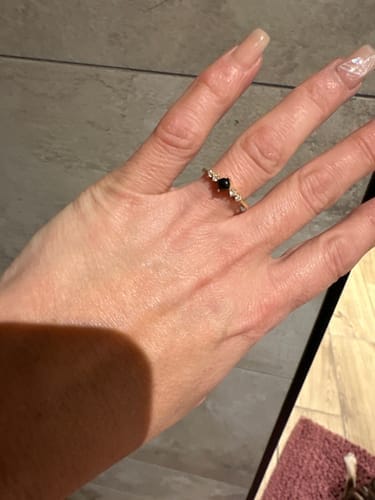 Customer photo review of Obsidian Ring - Pearl Cut