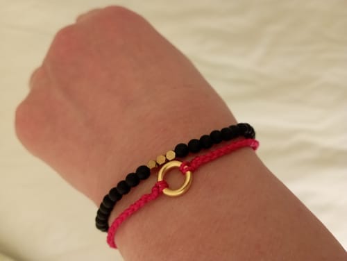 Customer photo review of Obsidian Bracelet