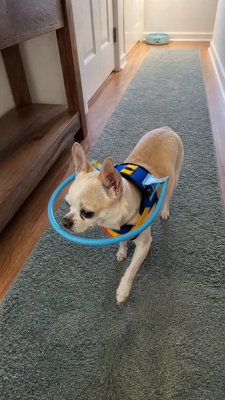 Customer photo review of Halo Safety Ring for Blind Pets
