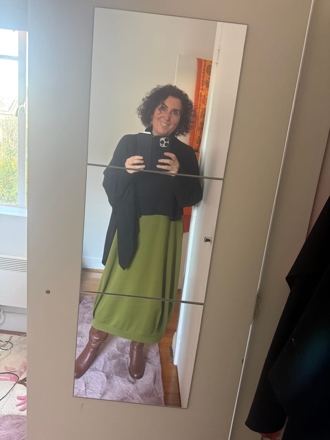 Customer photo review of BANDED HEM JERSEY DRESS
