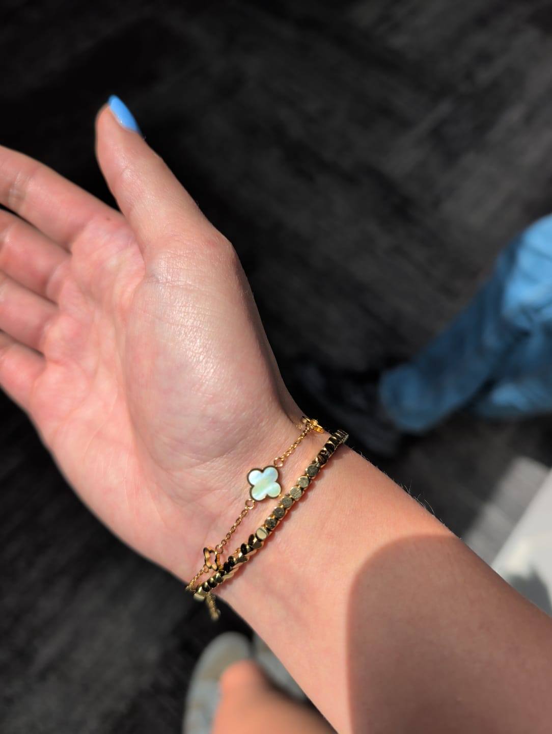 Customer photo review of Lucia Clover Bracelet