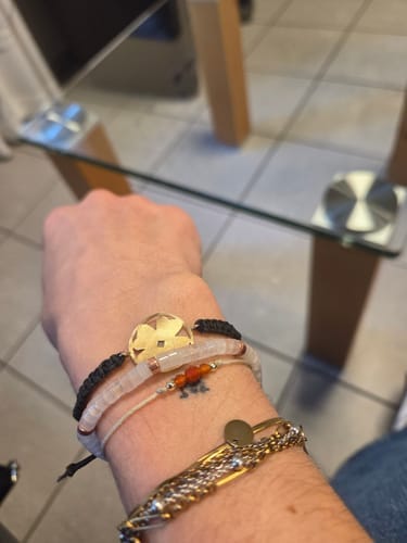 Customer photo review of Carnelian Bracelet - Natural Cord