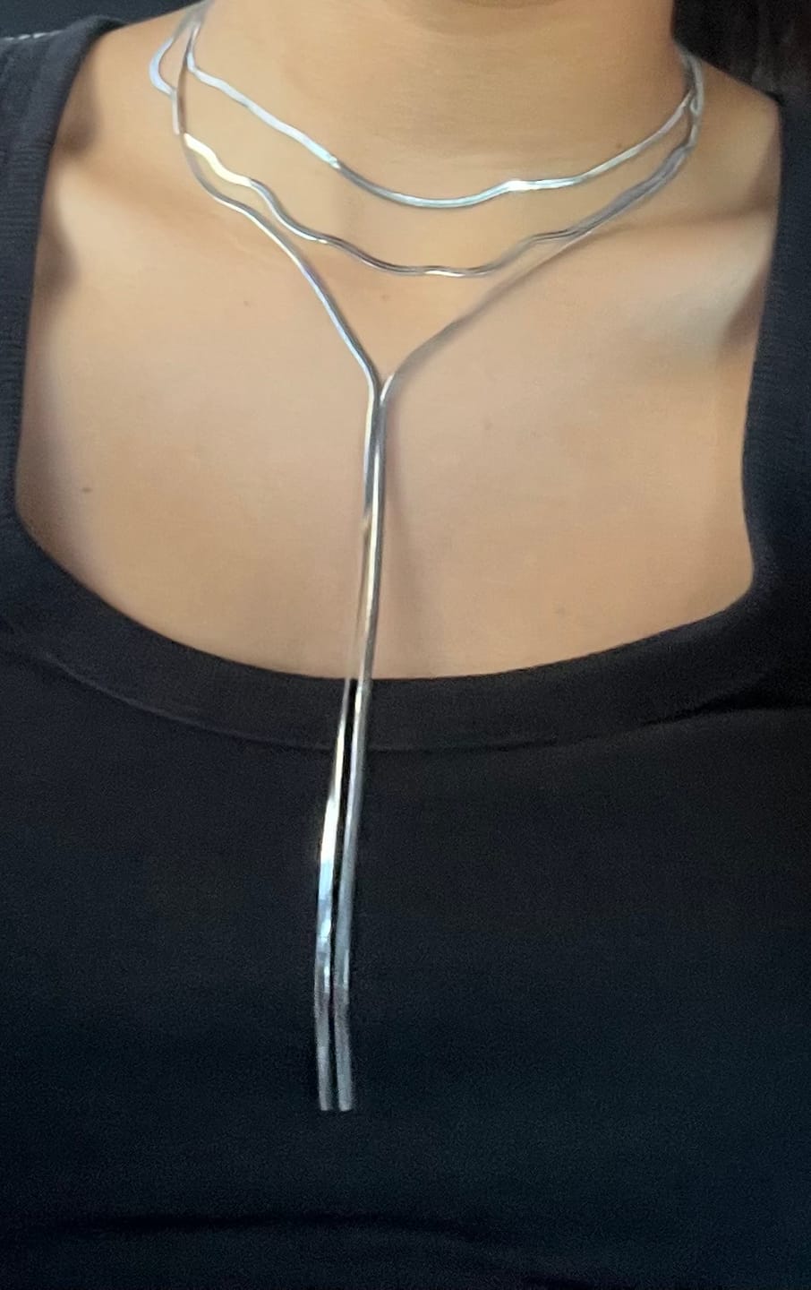 Customer photo review of Collar Corbatin Doble Planchado