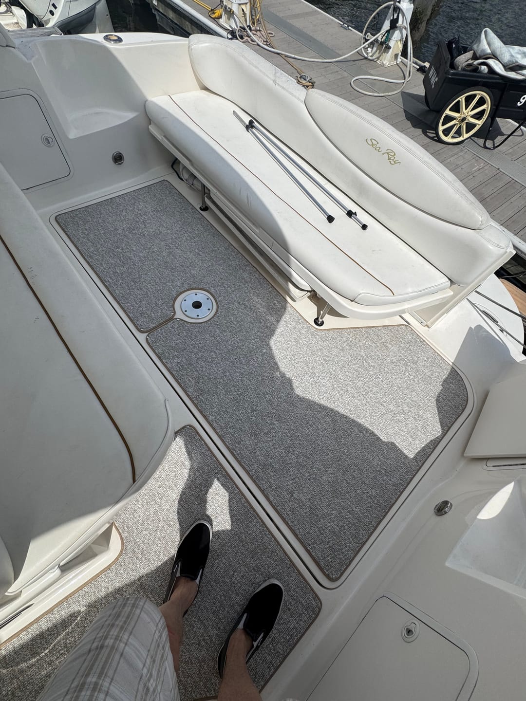 Customer photo review of 1999-2002 Sea Ray 340 Sundancer Snap in Boat Carpet