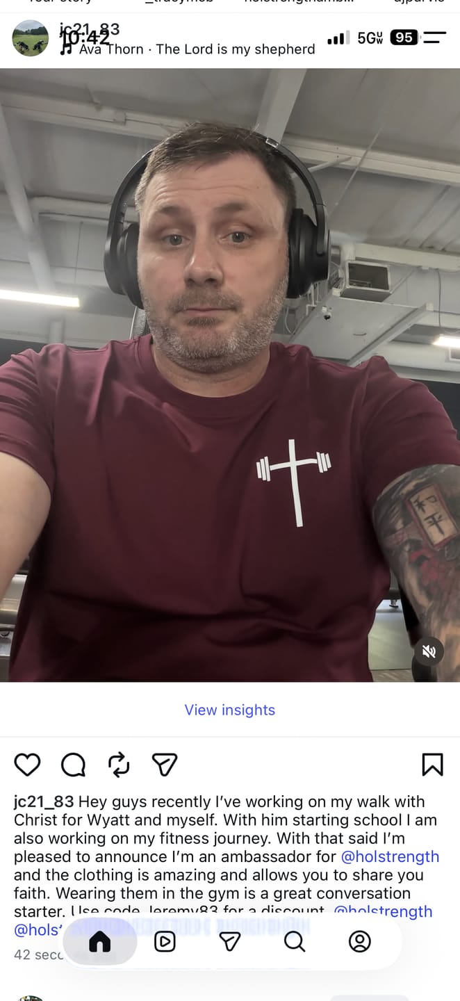 Customer photo review of Kingdom Performance Tee