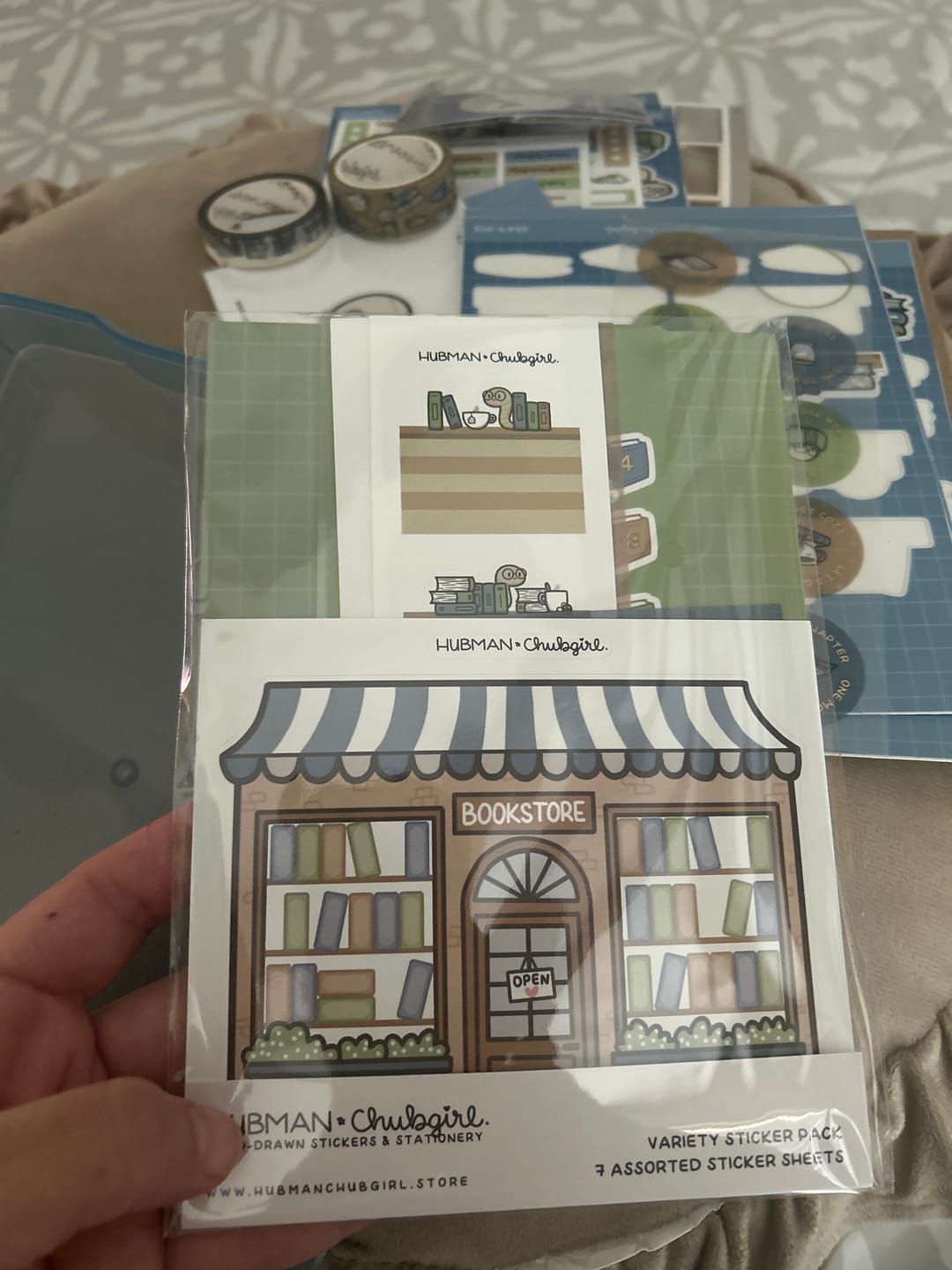 Customer photo review of Cozy Bookworm Variety Sticker Pack