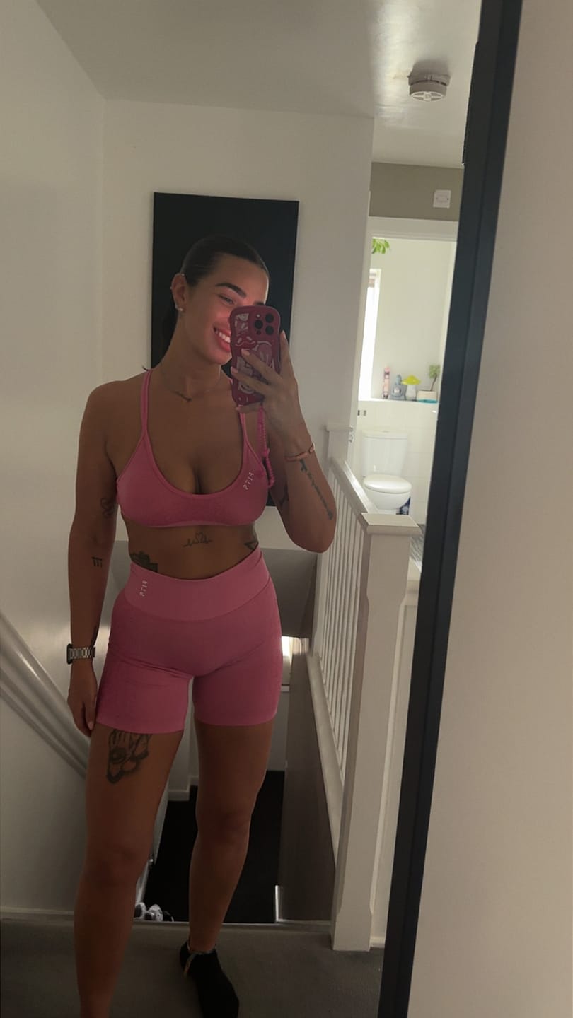 Customer photo review of Birthday Spider Web Sports Bra