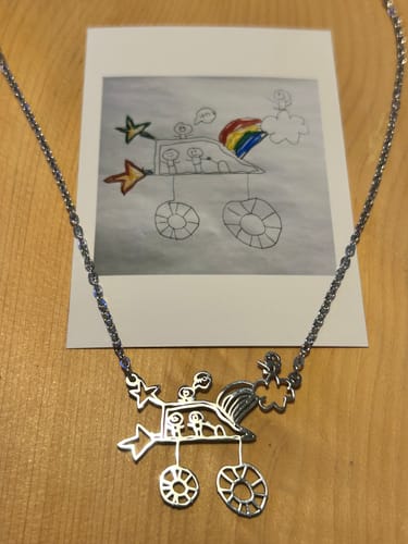Customer photo review of 【期間限定販売7/6〜7/12】お絵描きが素敵なアクセサリーに大変身♪お絵描きアクセサリー