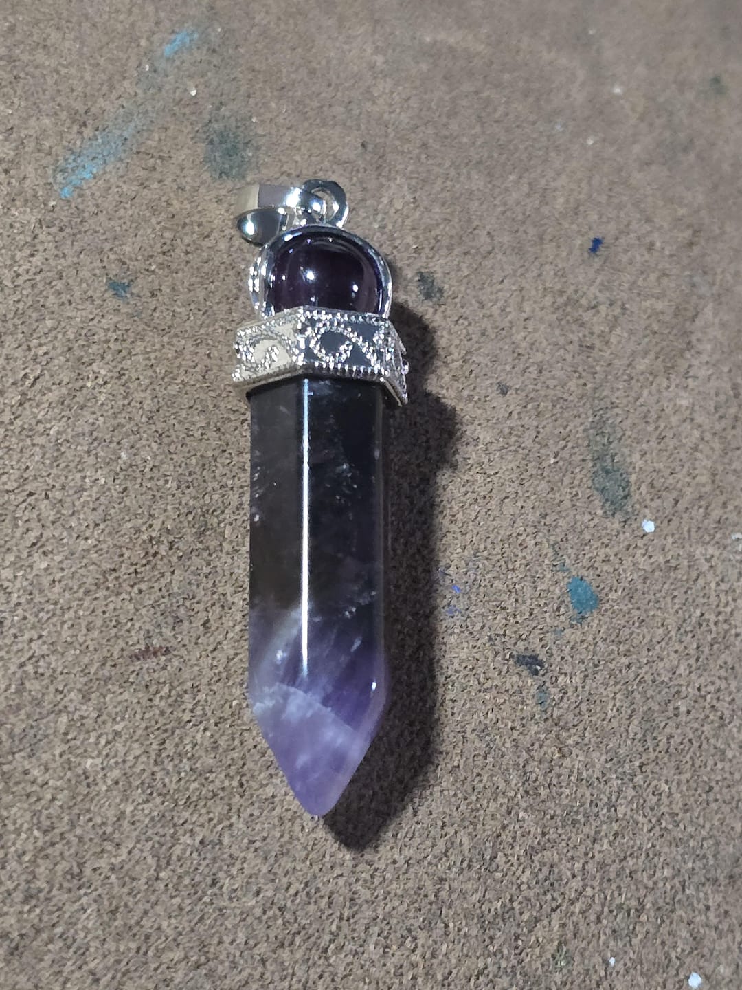 Customer photo review of Amethyst Necklace