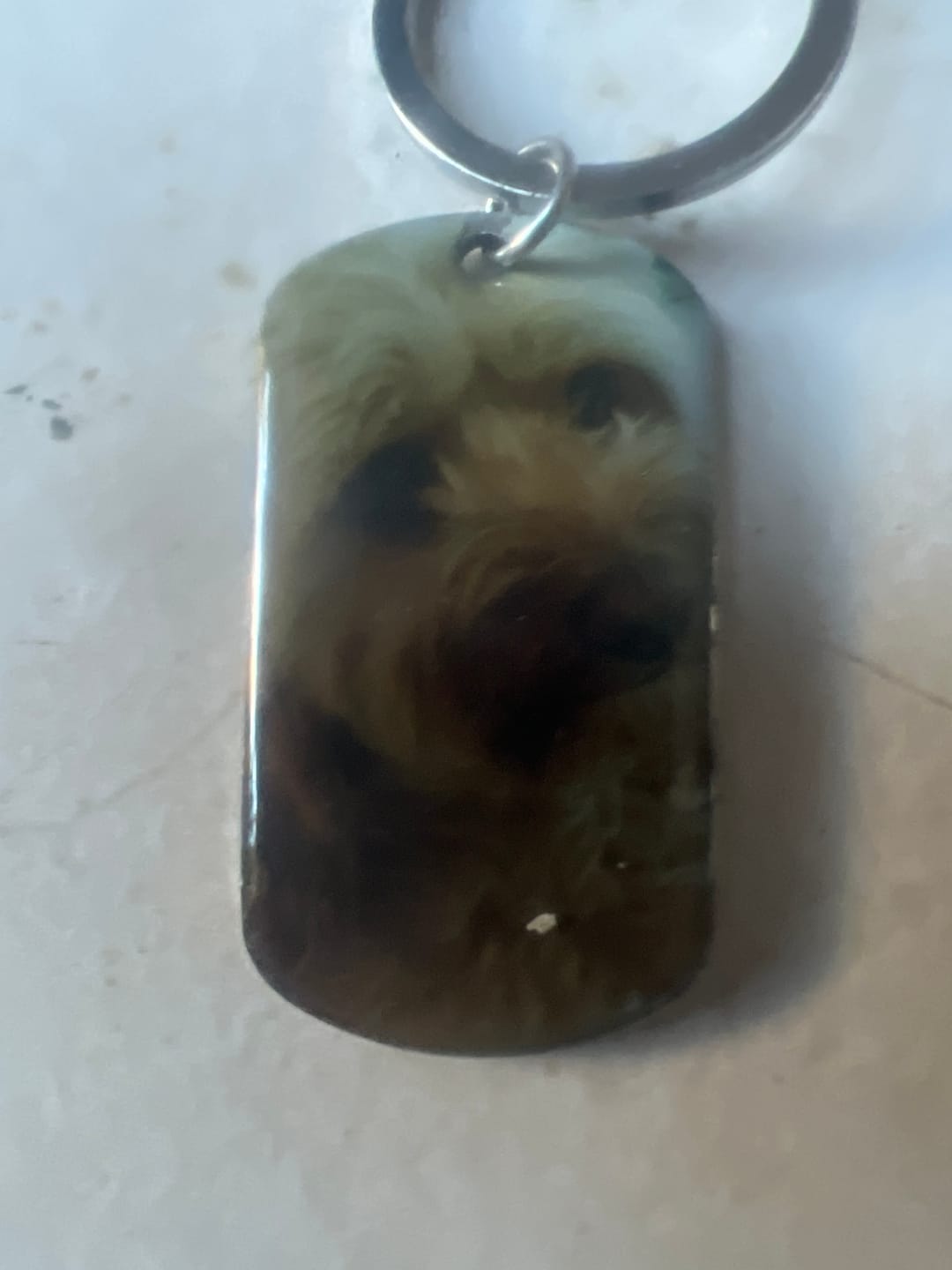 Customer photo review of DON'T CRY FOR ME I'M OK!! - UPLOAD IMAGE - PERSONALIZED KEYCHAIN