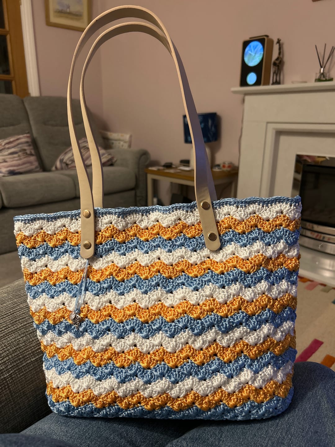 Customer photo review of Seabreaze Wave Tote Crochet Kit